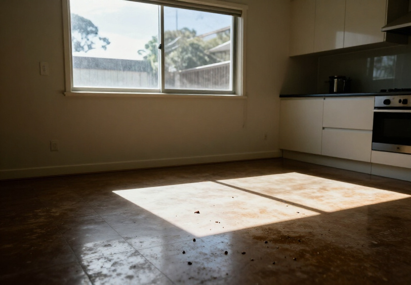 Rodent infestation in a Narrabeen garage before treatment